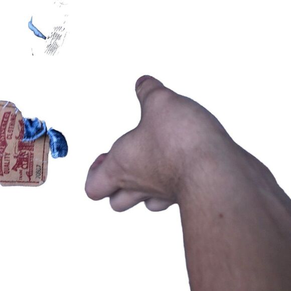 VINTAGE 2004 Levi's Patchwork Denim Jacket Vest Blue Small - Picture 5 of 16